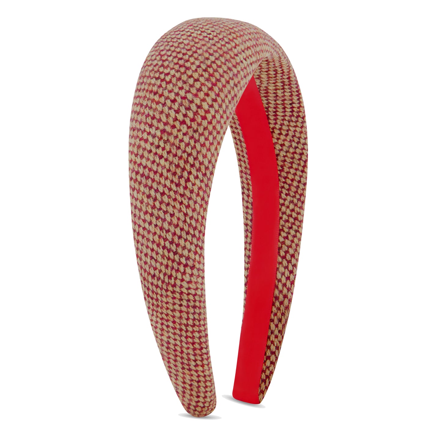 Crimson Wool Tweed Headband