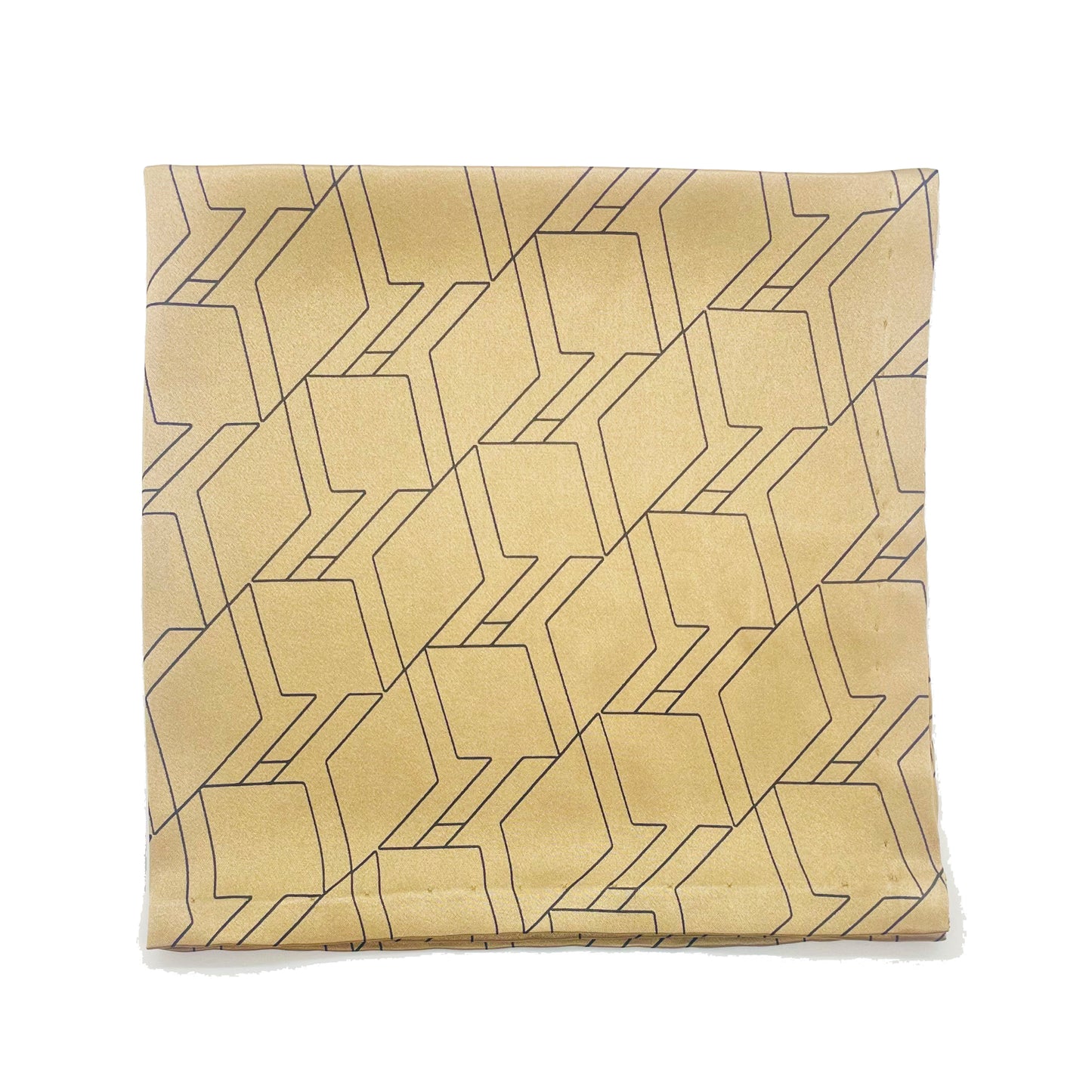 Taupe Geo Silk Square