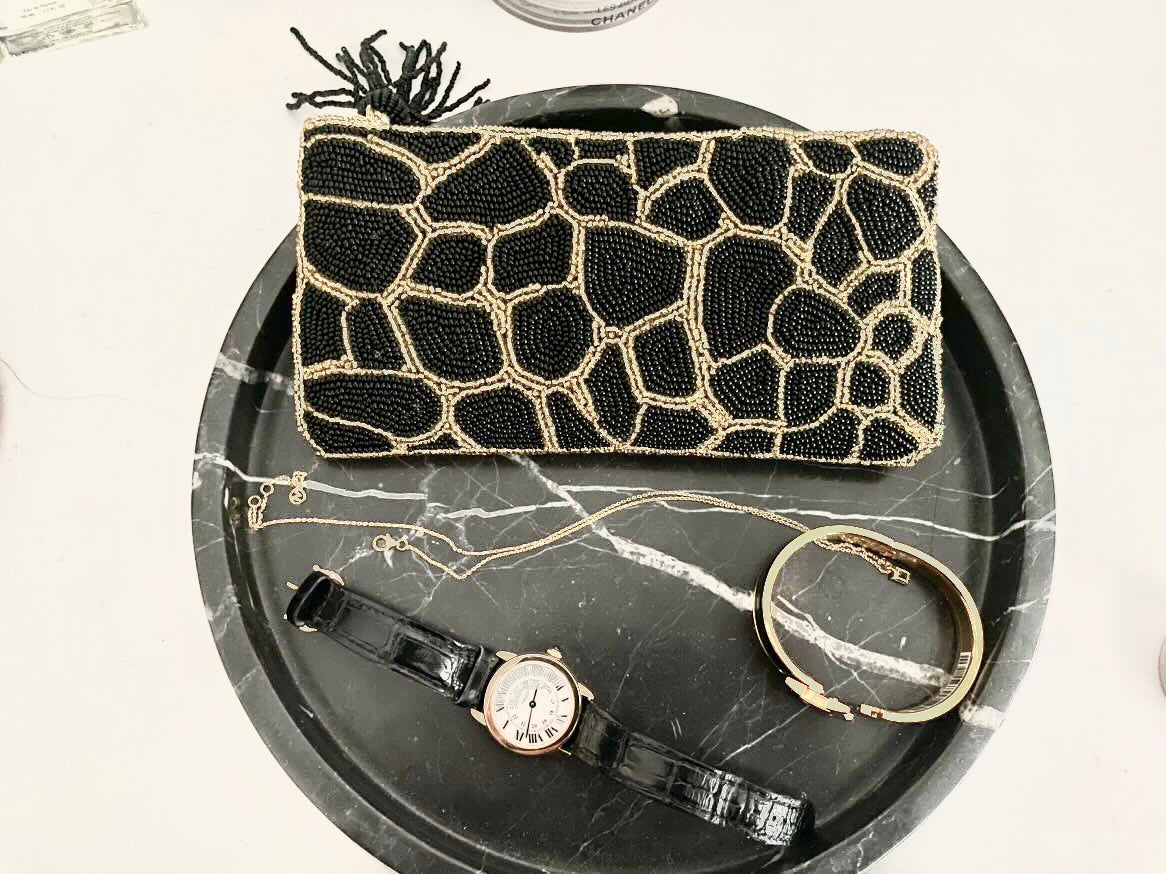 Beaded Giraffe Wallet Handbag