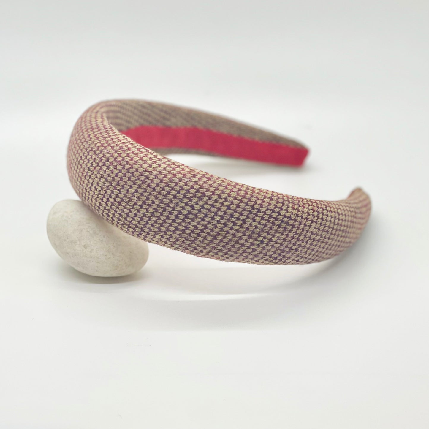 Crimson Wool Tweed Headband