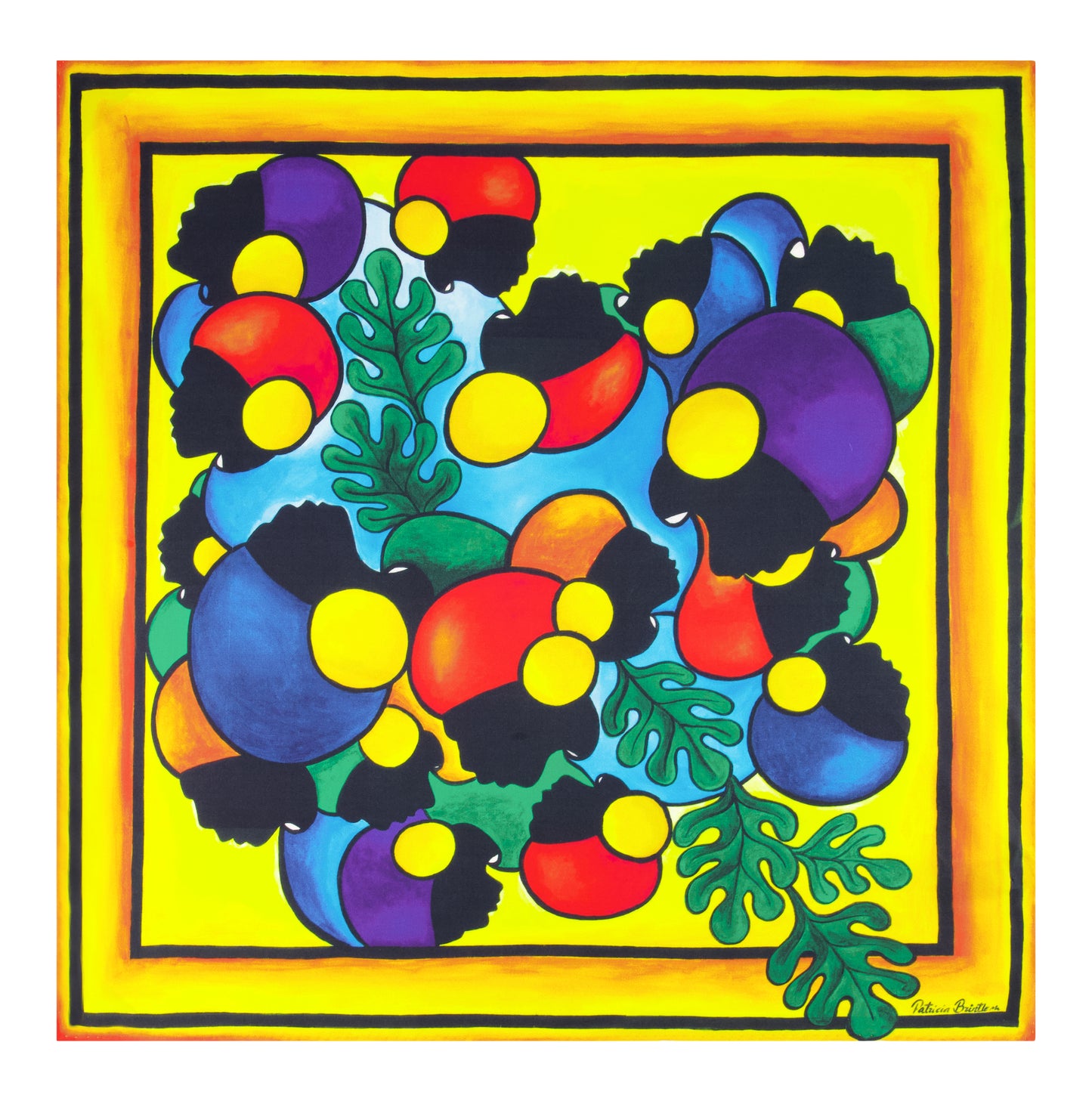 Rassamble, Patricia Brintle, Silk Scarf, Hand Crafted, Haitian Artist.