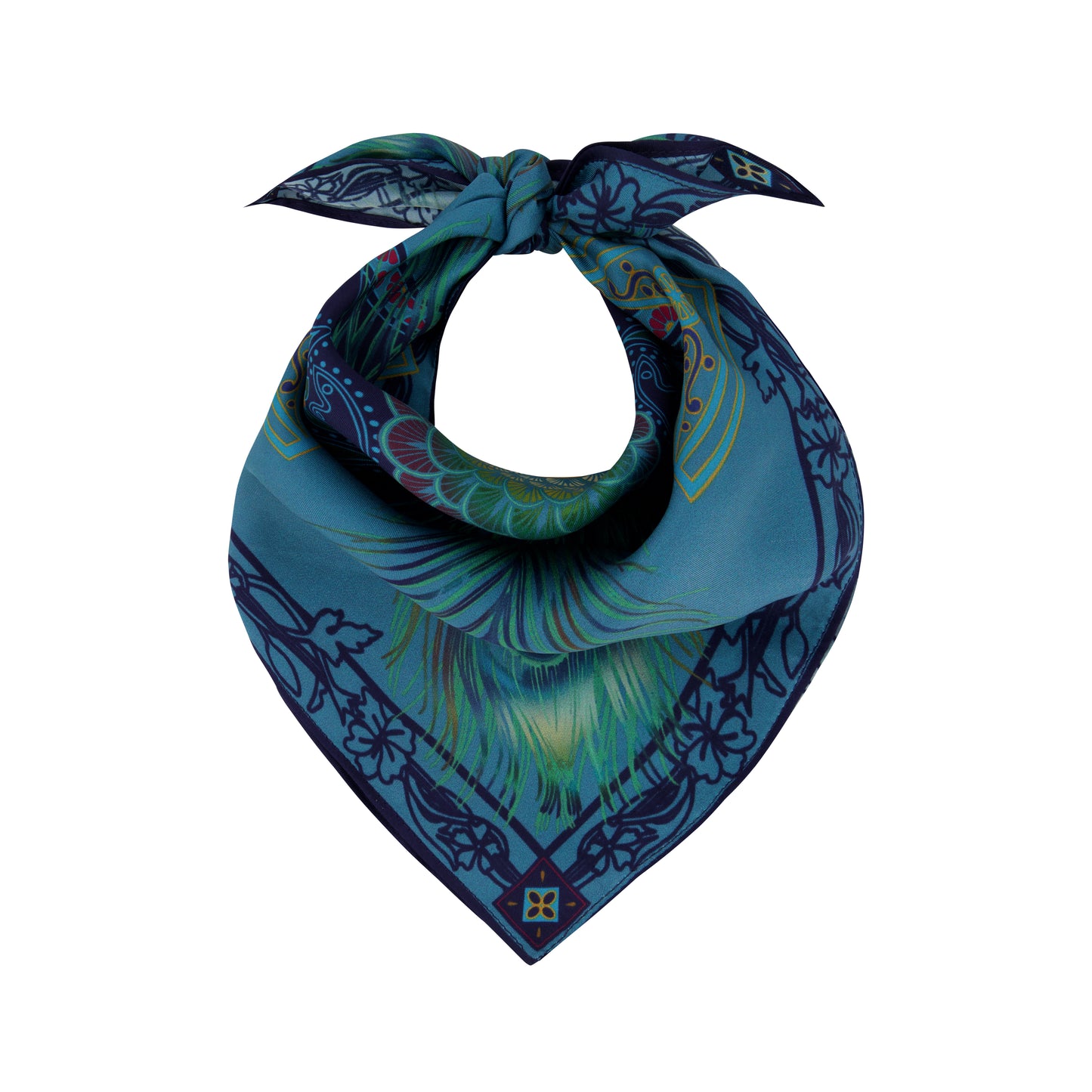 Teal Peacock Scarf
