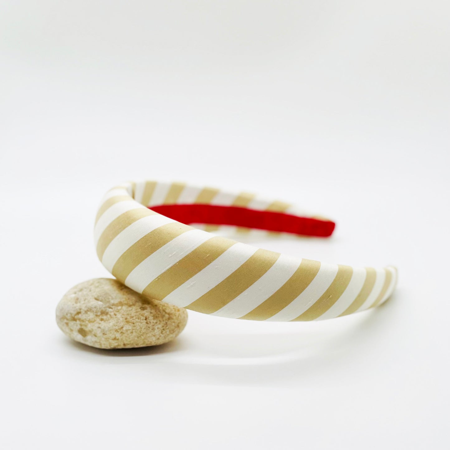 Neutral Stripe Silk Headband