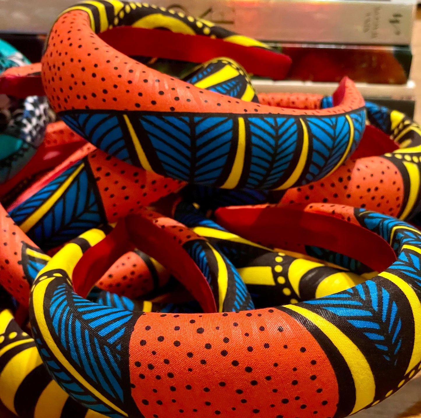 Tangerine African Print Headband