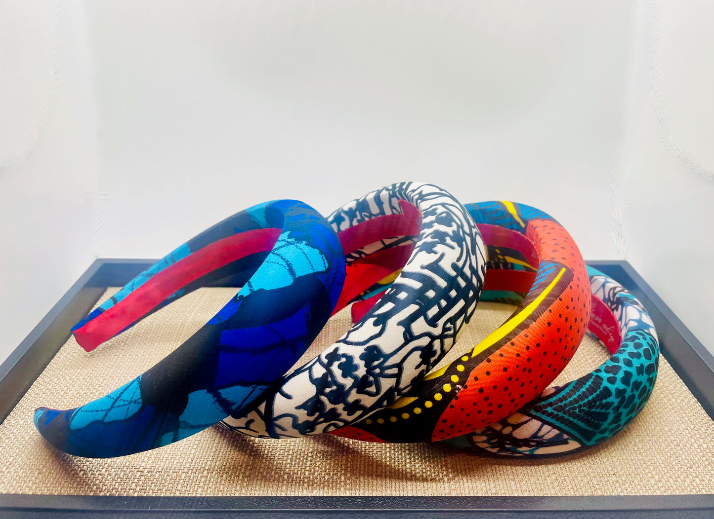 Indigo Patchwork African Print Headband