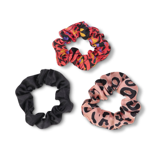 scrunchie, silk scrunchie, hair tie, silk hair accessories, made in Haiti