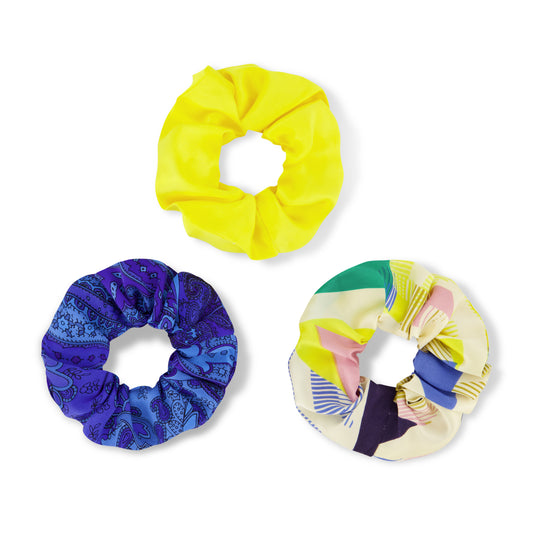 scrunchie, silk scrunchie, hair tie, silk hair accessories, made in Haiti