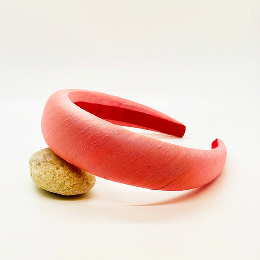 Blush Raw Silk Headband