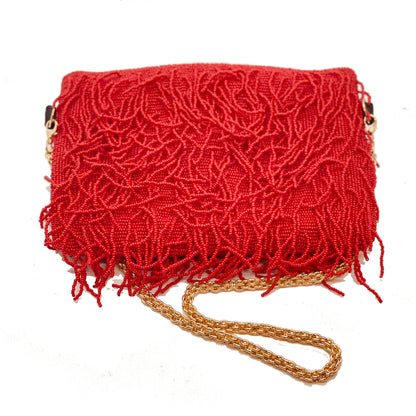 Beaded Fringe Handbag