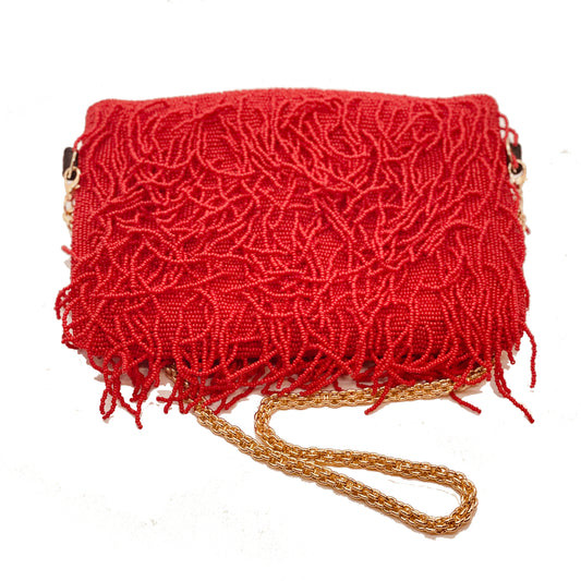 Beaded Fringe Handbag