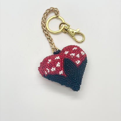 Artisan Heart Bag Charm - Ladybug
