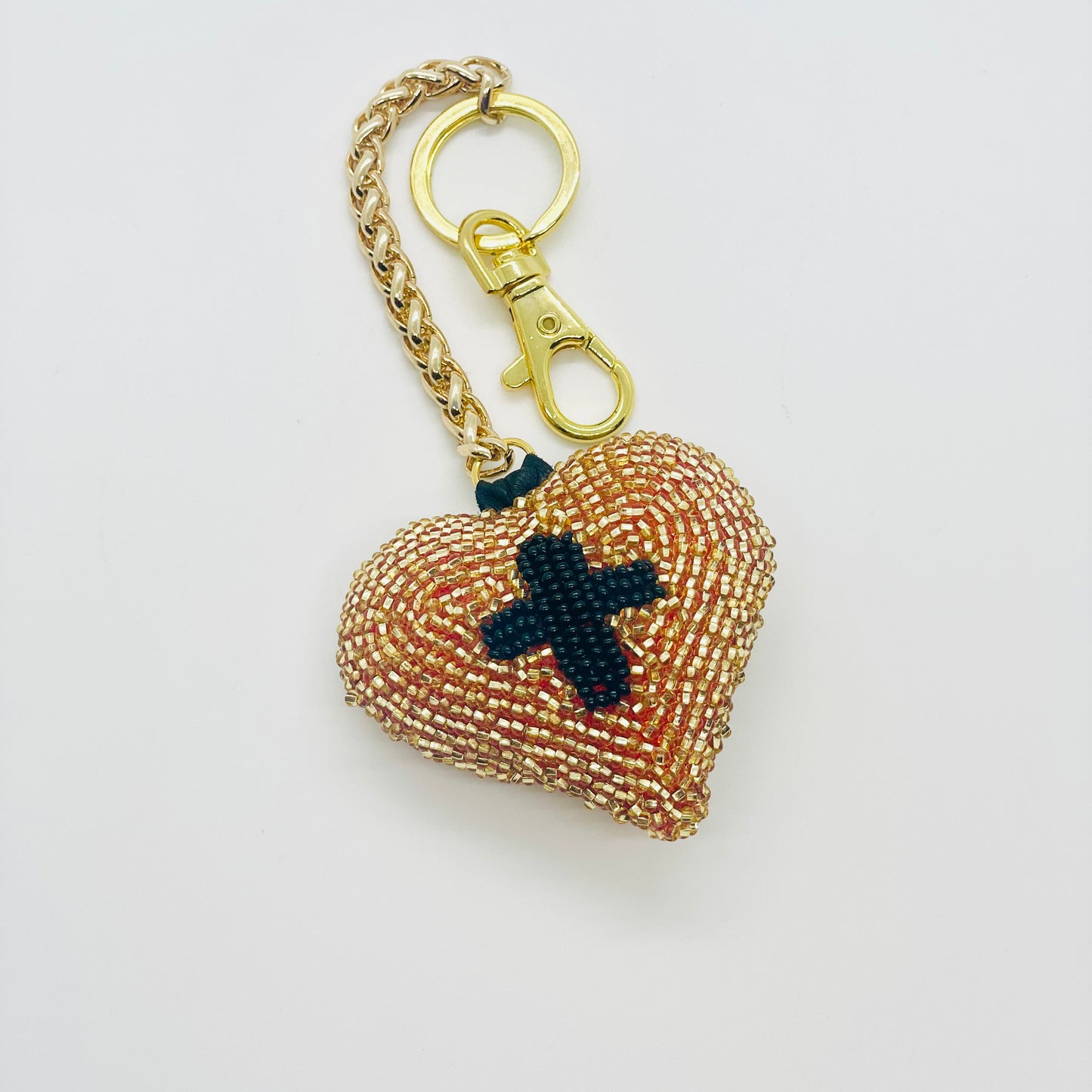 Artisan Heart Bag Charm - Sacred Heart