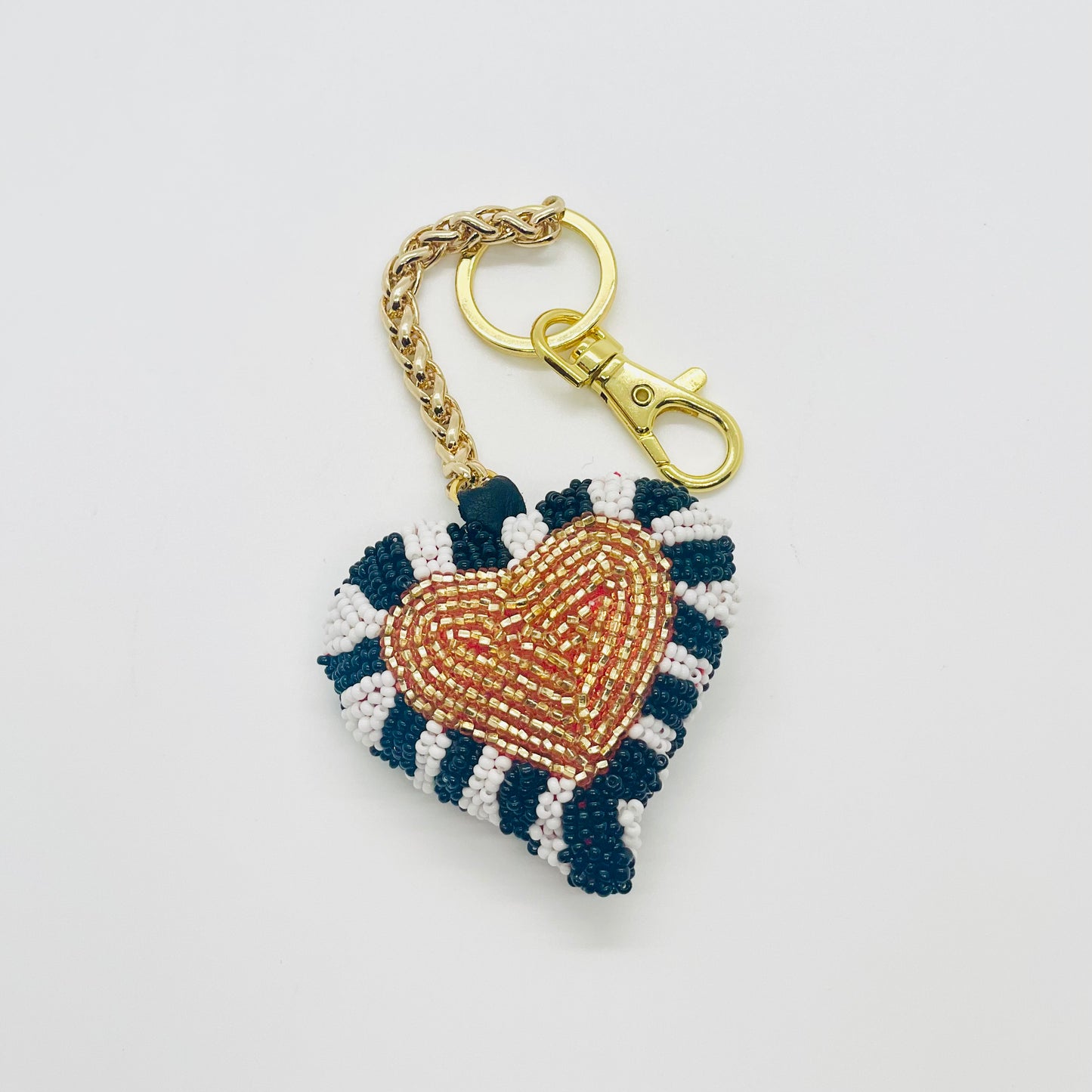 Artisan Heart Bag Charm - Color Block