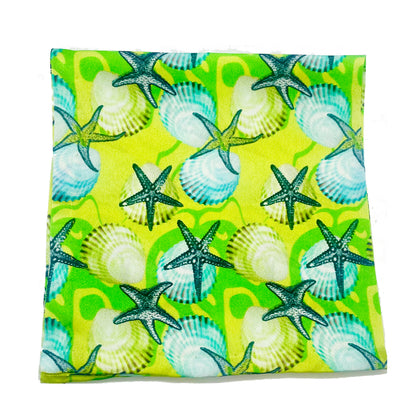 Citron Shells Silk Square