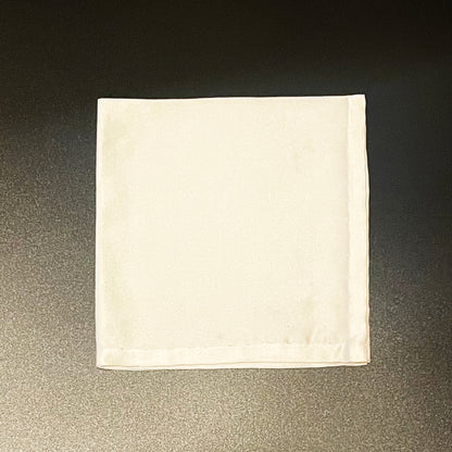 White Solid Silk Square