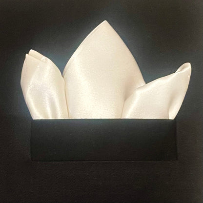 White Solid Silk Square