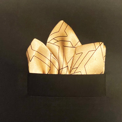 Taupe Geo Silk Square