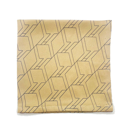 Taupe Geo Silk Square