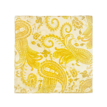 Yellow Paisley Silk Square