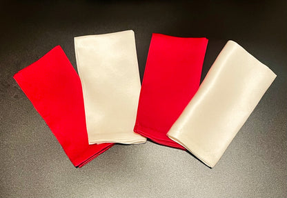 White Solid Silk Square