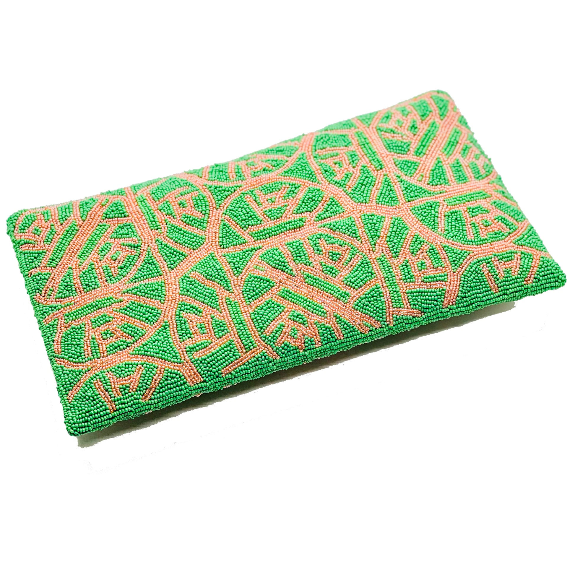 AKA, Alpha Kappa Alpha, Pink and Green, Beaded Handbag, Clutch, artisan made, made in Haiti, Preppy Fashion