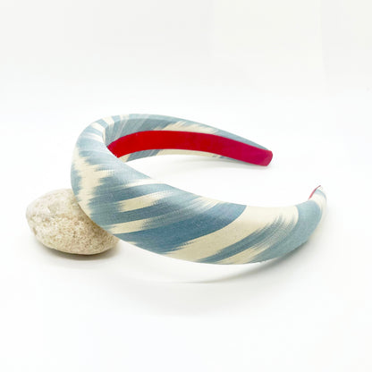 Ikat Indigo Yarn Silk Headband