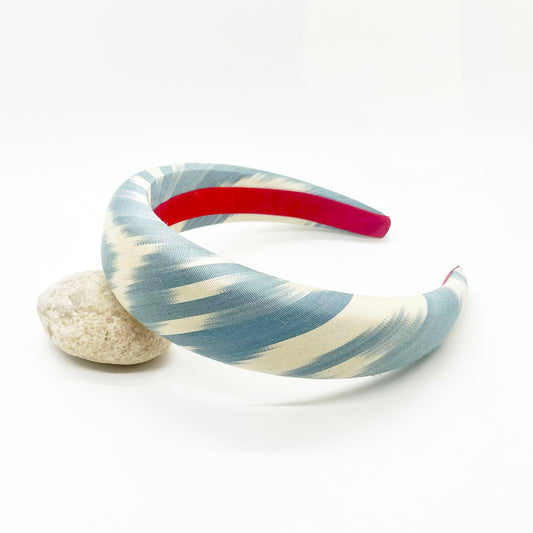 Ikat Indigo Yarn Silk Headband