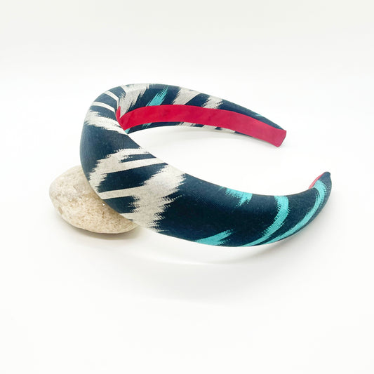 Ikat Night Glow Silk Headband