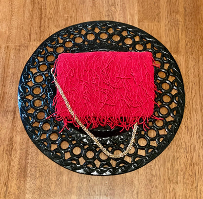 Beaded Fringe Handbag