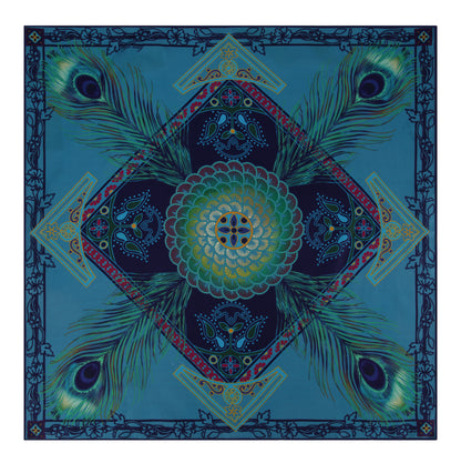 Teal Peacock Scarf