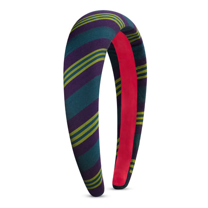 Navy Stripe Silk Headband