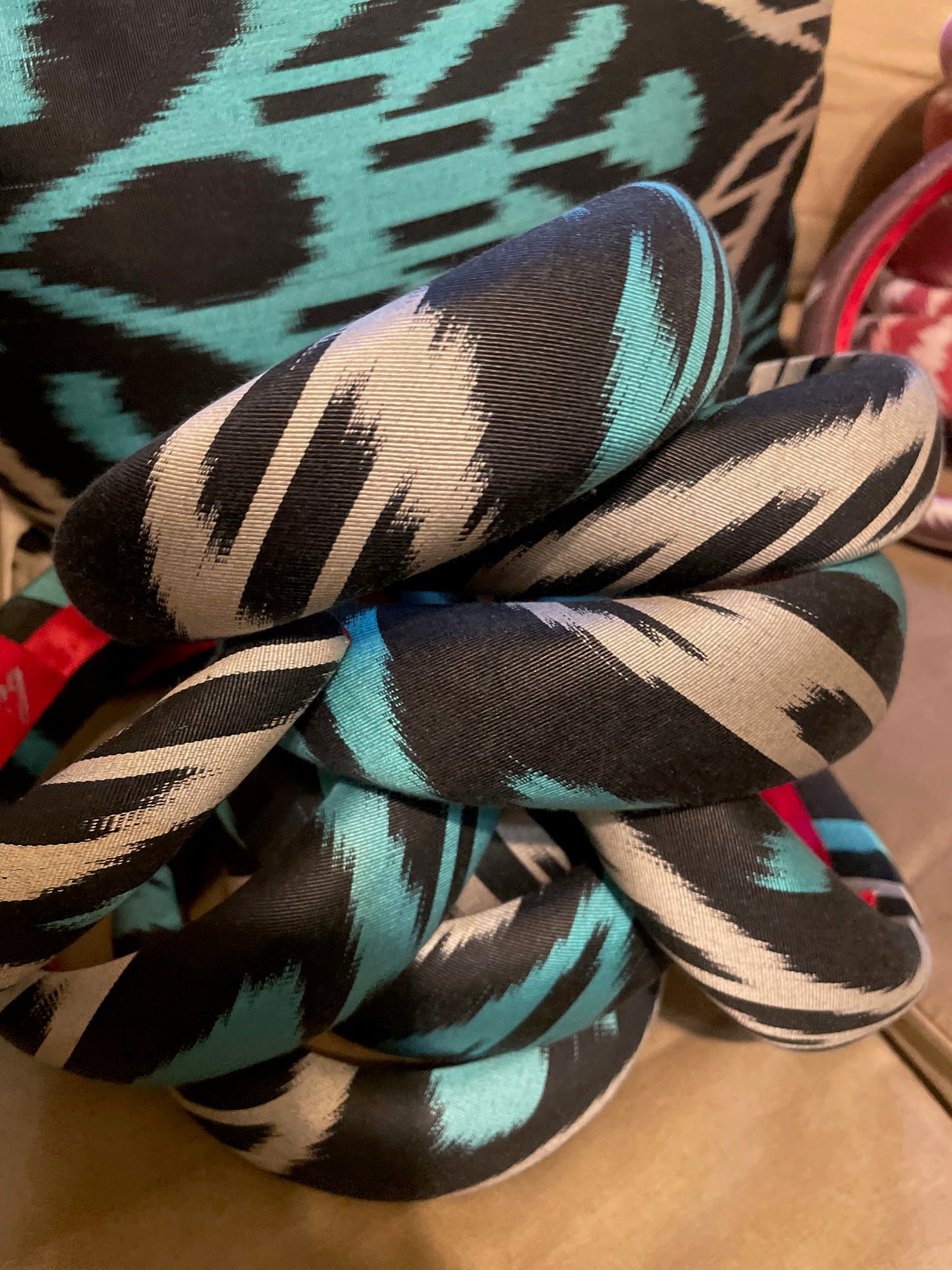 Ikat Night Glow Silk Headband