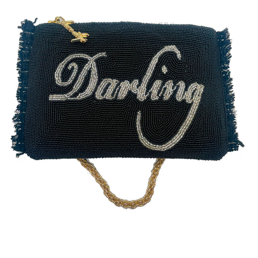 Beaded Black Darling Handbag