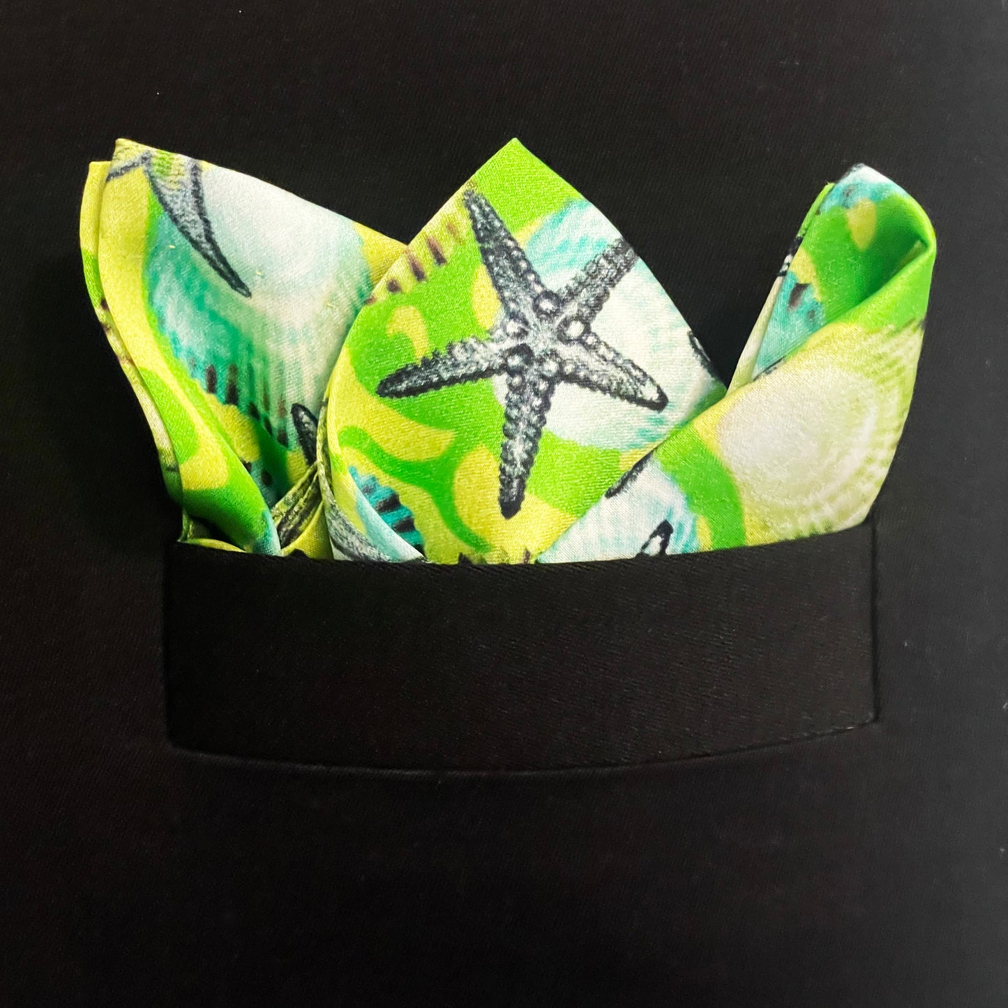 Citron Shells Silk Square