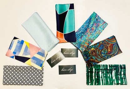 Retro Geo Silk Square