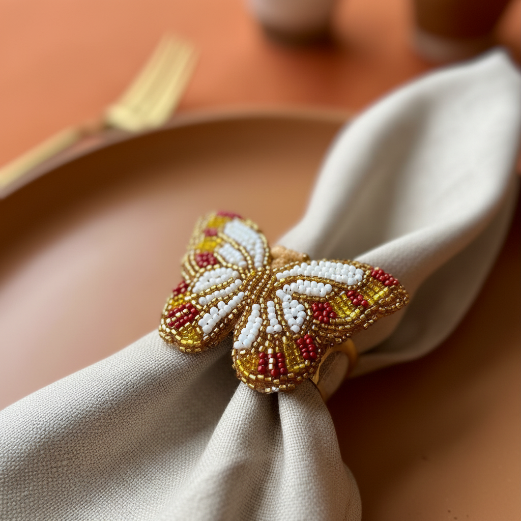 Butterfly Napkin Rings Detail
