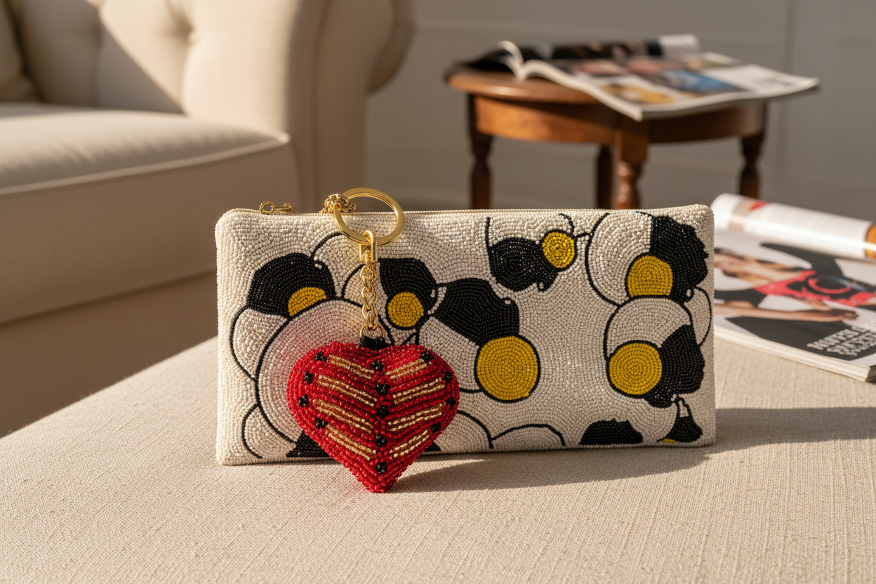Coat of Arms Charm on Potomitan Clutch