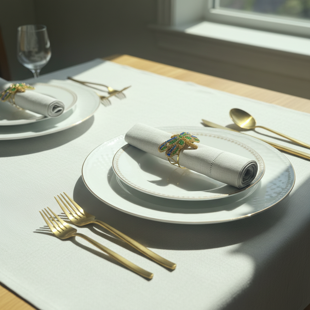 Dragonfly Napkin Rings Lifestyle