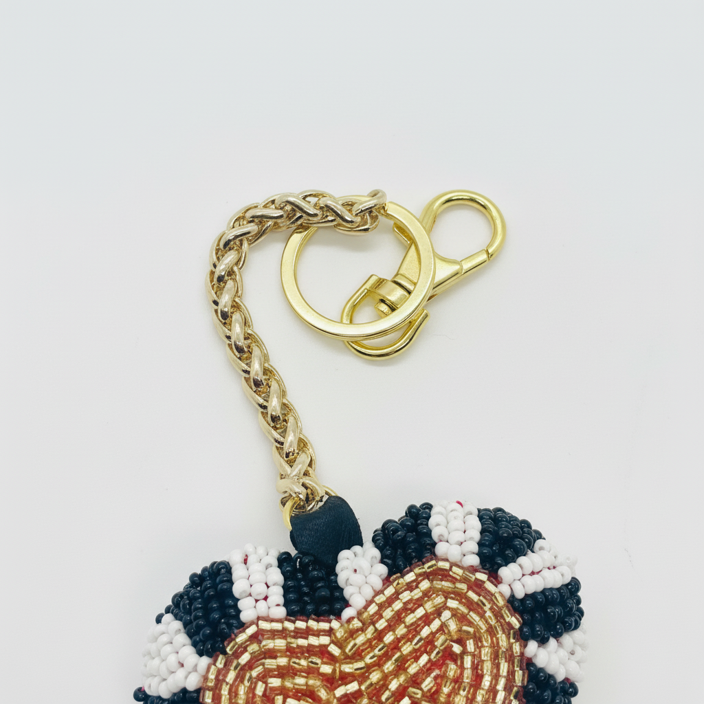 Gold chain and clasp detail