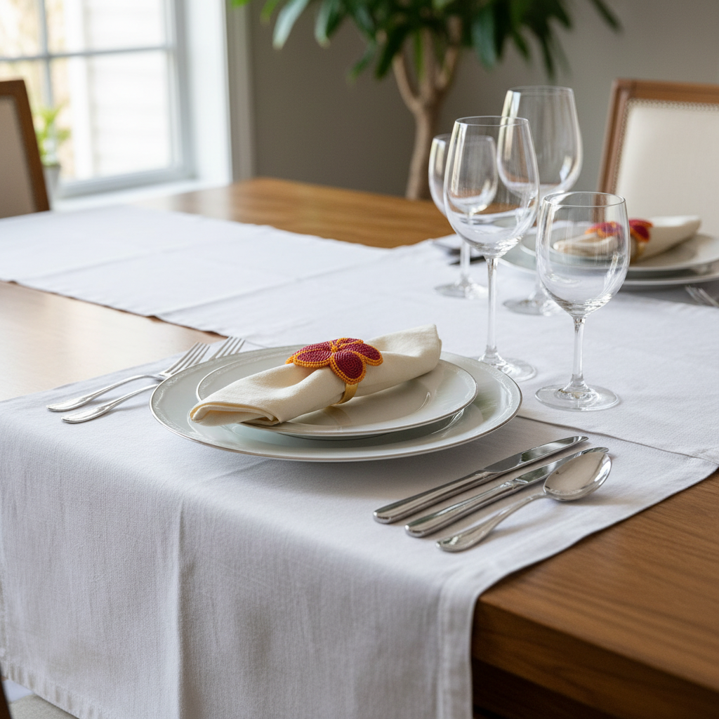 Hibiscus Napkin Ring Lifestyle