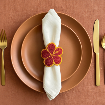 Hibiscus Napkin Ring Overhead