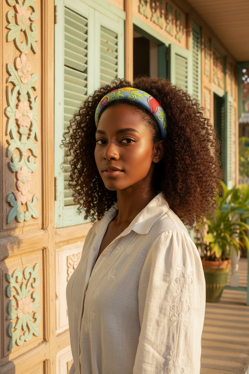 Sunkissed Embroidered Chambray Headband